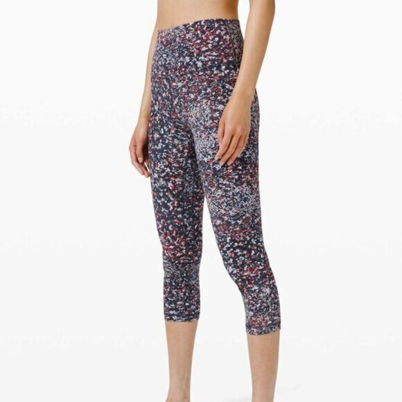 Lululemon Align Crop 21" Water Blossom Multi Size 2 - Picture 2 of 10